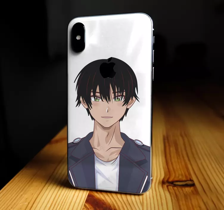 Anime karakter gezicht iPhone sticker - TenStickers