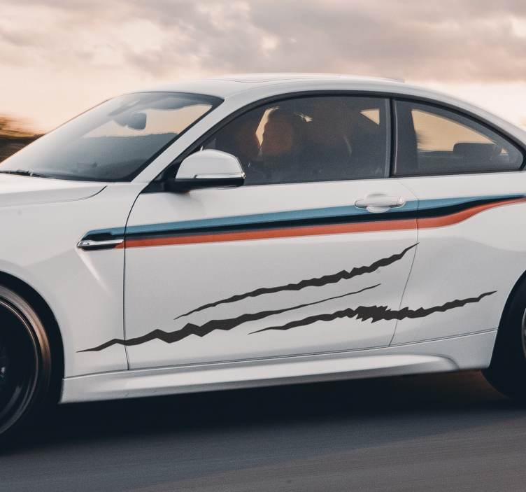 Auto met scratch zelfklevende sticker - TenStickers