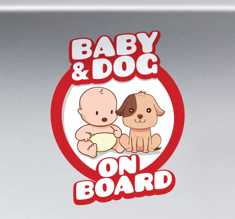 Autosticker baby dog on board - TenStickers