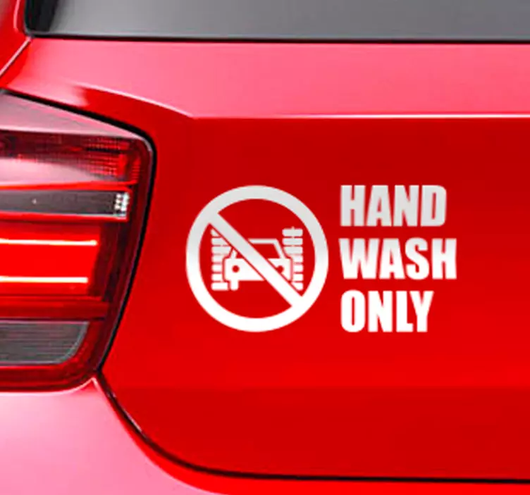 Autosticker hand wash only - TenStickers