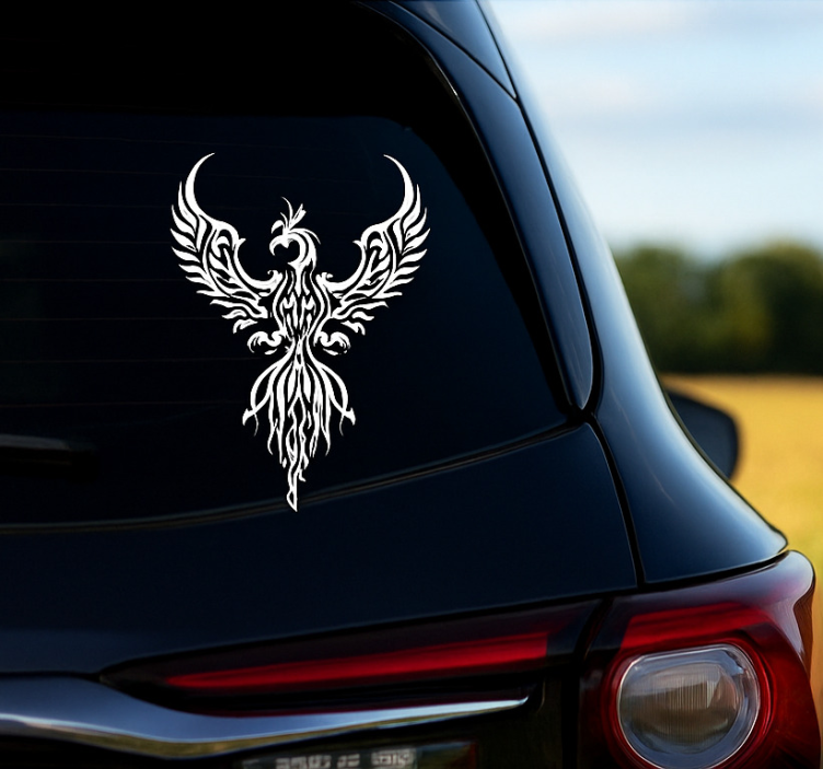 Autosticker witte feniks vinyl sticker - TenStickers