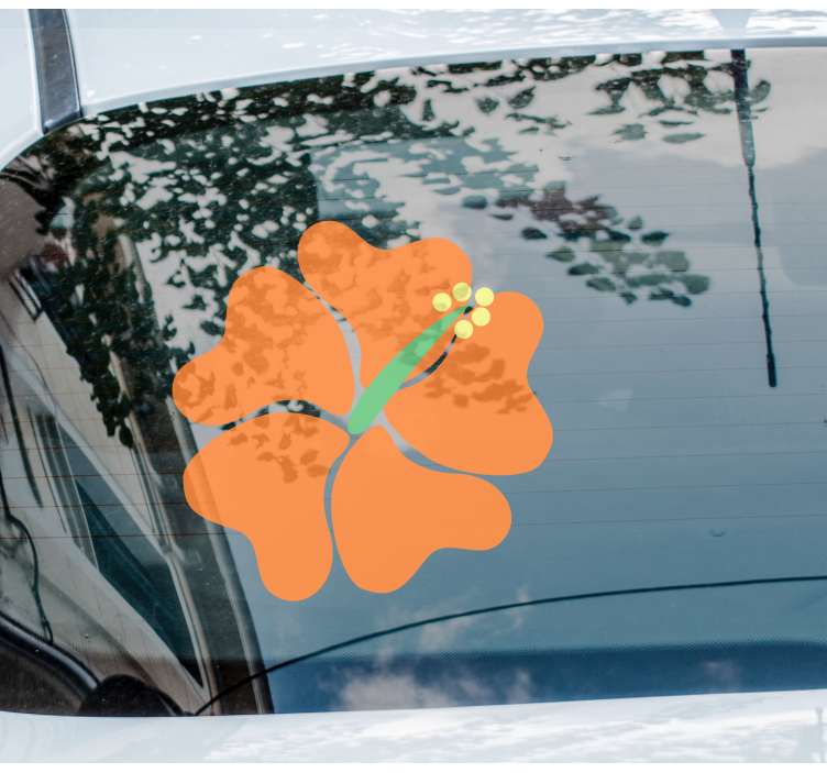 Auto stickers Hibiscus bloem - TenStickers