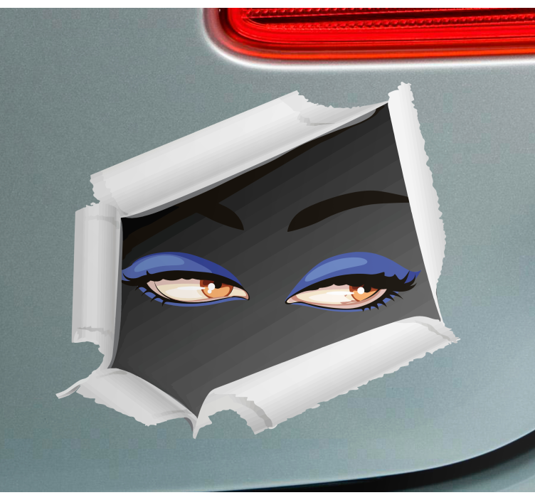 Auto stickers Realistische vrouw ogen gluren - TenStickers