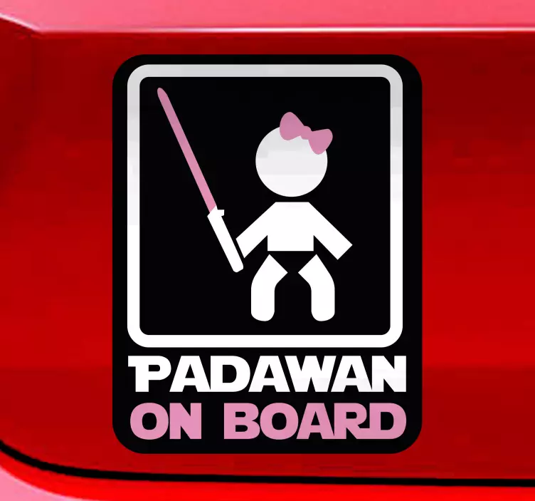 Autosticker Padawan aan boord - TenStickers