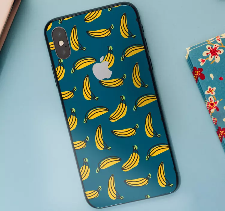 Bananenpatroon iPhone sticker - TenStickers
