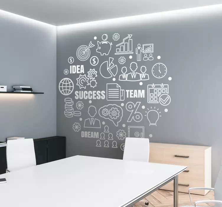 Bedrijfsideogram kantoor muursticker - TenStickers