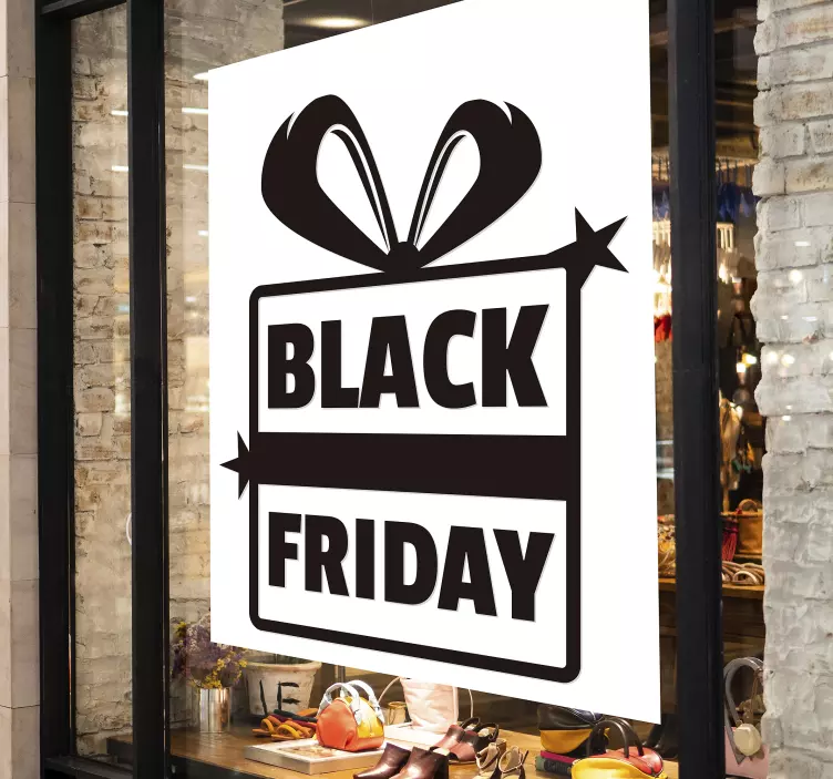 Bedrijfsstickers black friday in cadeau - TenStickers