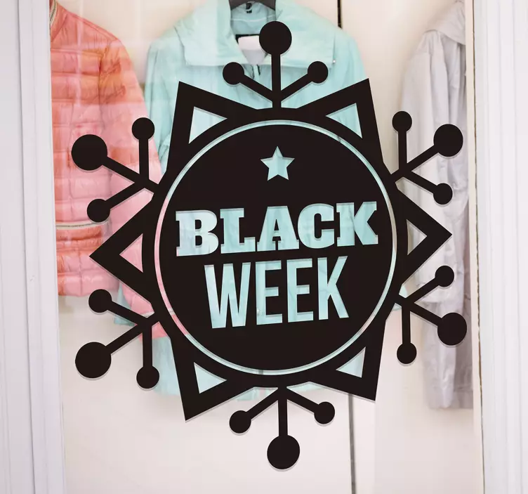 Bedrijfsstickers black week met mooi ontwerp - TenStickers