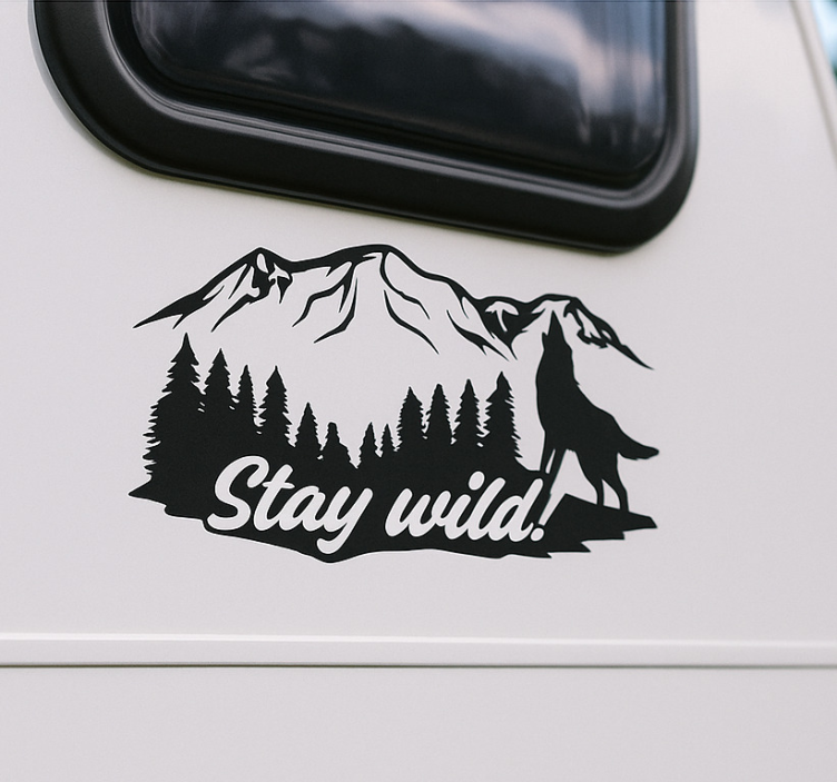 stay wild! caravan sticker - TenStickers