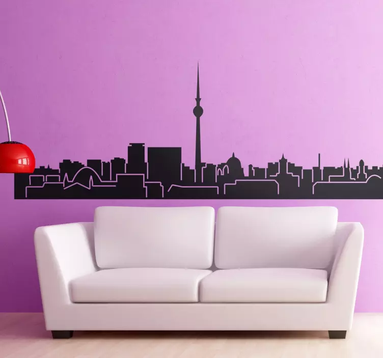 Berlin Skyline Muursticker - TenStickers