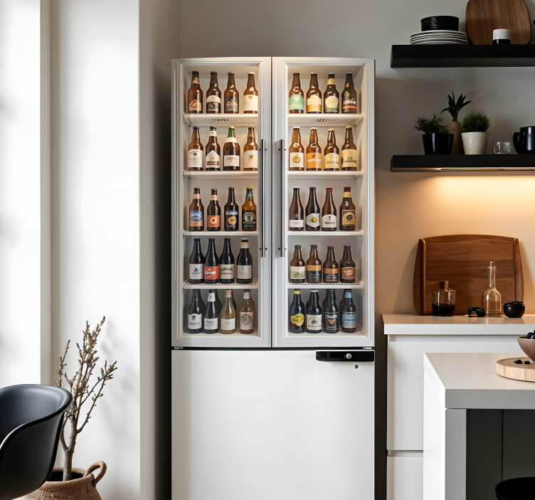 Biermerken koelkast sticker - TenStickers