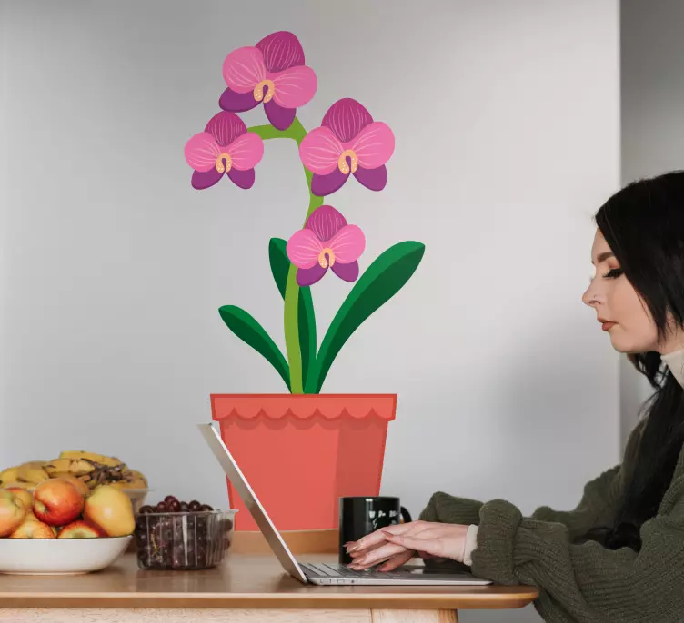 Muurstickers bloemen Bloempot - TenStickers