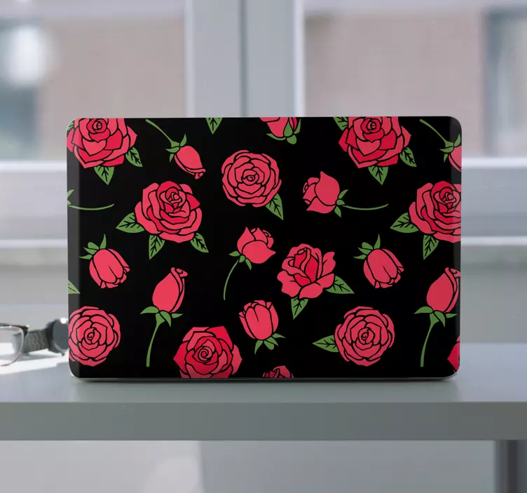 Bloemmotief arrangement laptop sticker - TenStickers