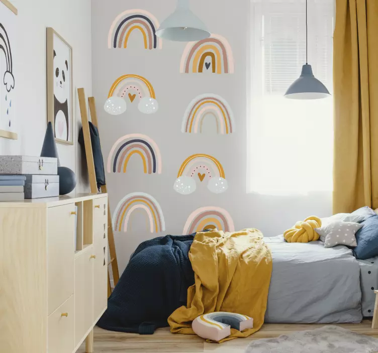 Boho regenbogen Muursticker kinderkamer - TenStickers