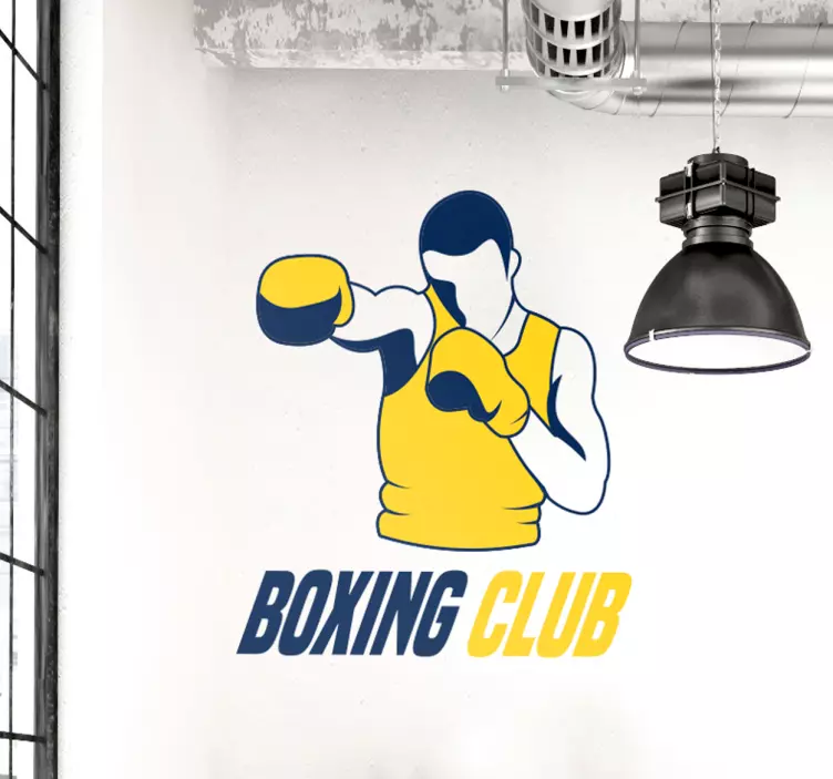 Boksclub afbeelding Muursticker sport - TenStickers