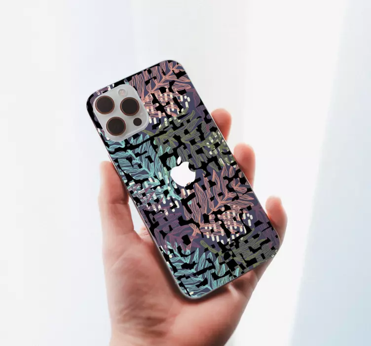 Botanisch bladmotief iPhone sticker - TenStickers