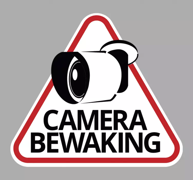 Camerabewaking vinyl teken zelfklevende sticker - TenStickers