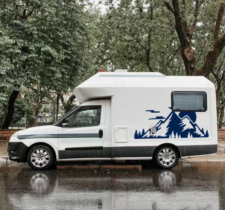 Camper stickers natuur bergen - TenStickers