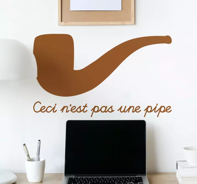 Ceci n'est pas une pipe sticker - TenStickers
