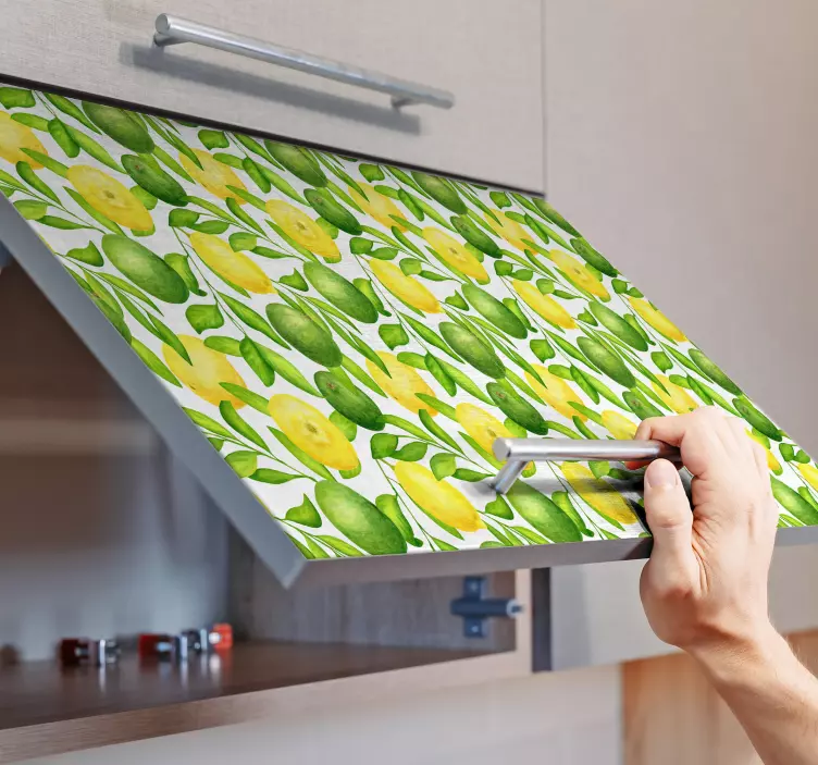Citrus patroon ontwerp meubel sticker - TenStickers