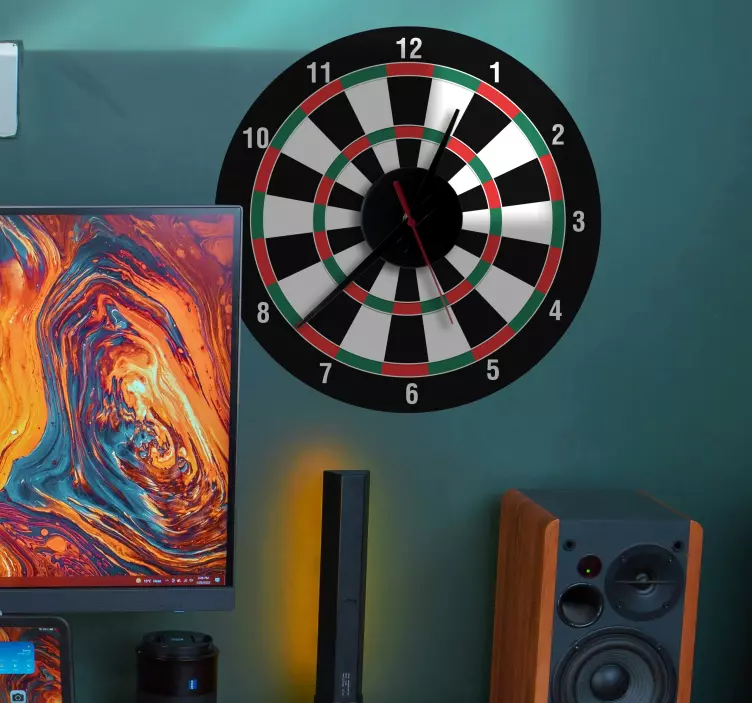 Dartbord Sticker klok - TenStickers