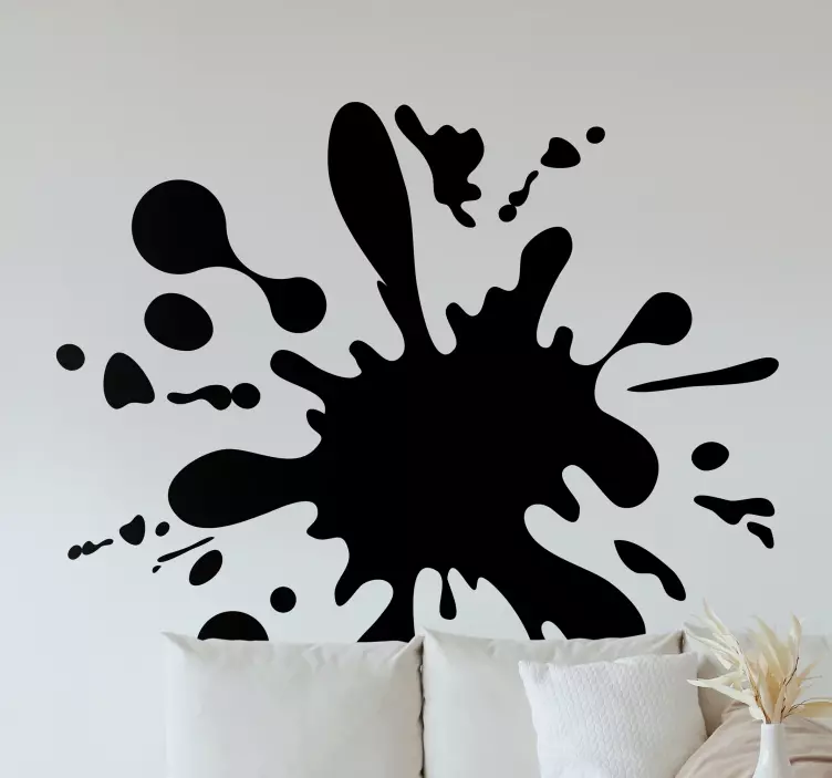 Decoratie sticker dynamische inksplash - TenStickers