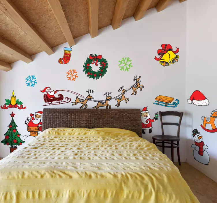Decoratie sticker kerstmis - TenStickers