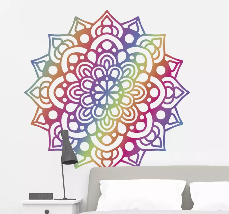 Decoratie sticker kleurrijk mandala concept - TenStickers