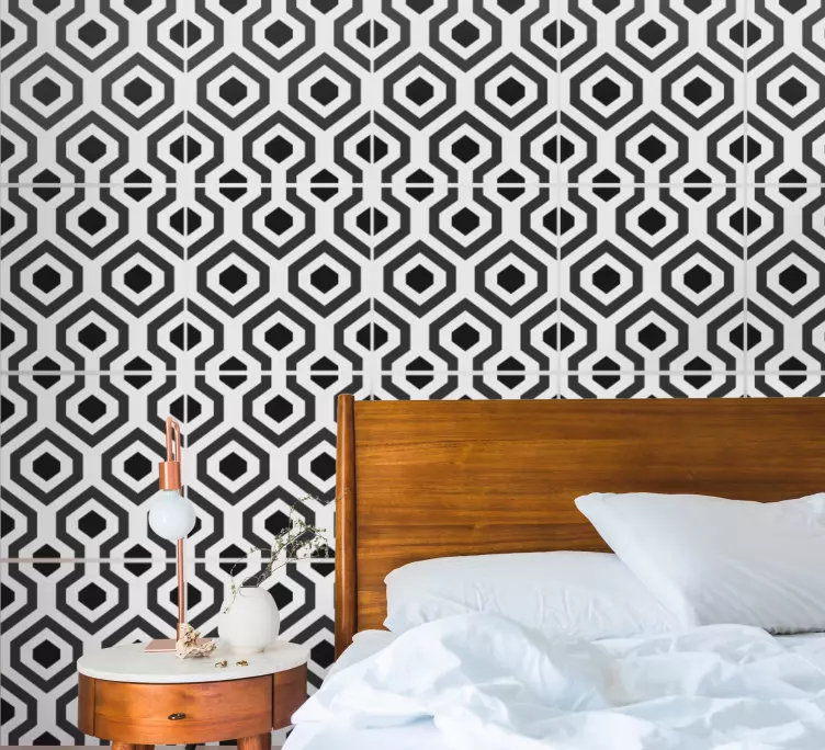 Decoratie sticker locaties moderne geometrische motief - TenStickers