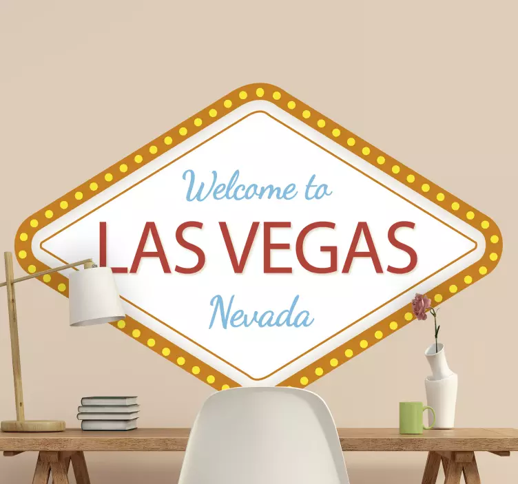Decoratie sticker locaties welkom in las vegas nevada - TenStickers