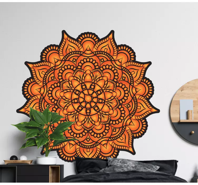 Decoratie sticker mandala bloemmotief - TenStickers