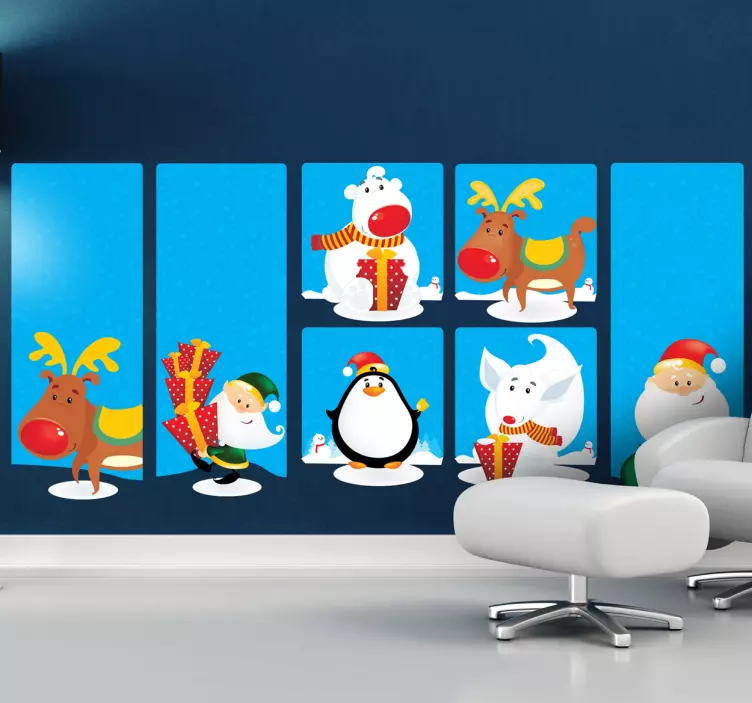 Decoratieve kerst sticker - TenStickers