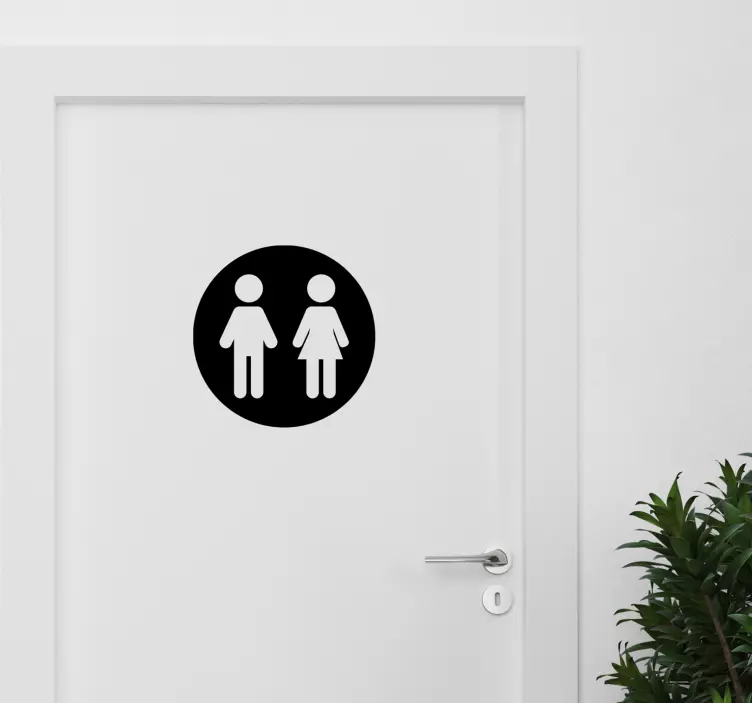 Toilet stickers Vrouw man toilet teken - TenStickers