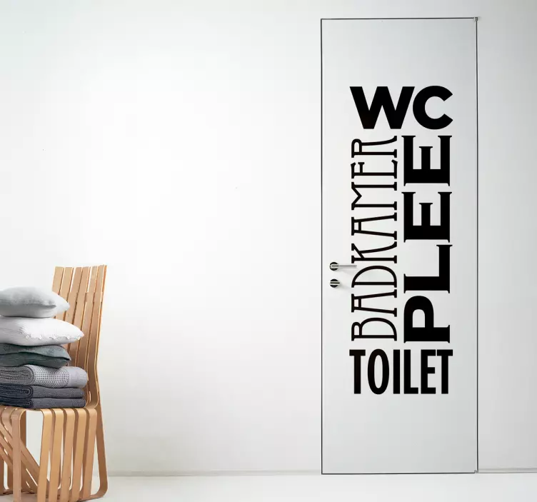 Deursticker WC - TenStickers