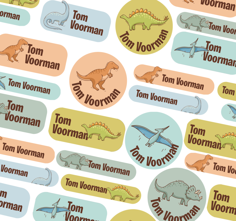 Dinosaurus school ontwerpen Stickers laten maken - TenStickers