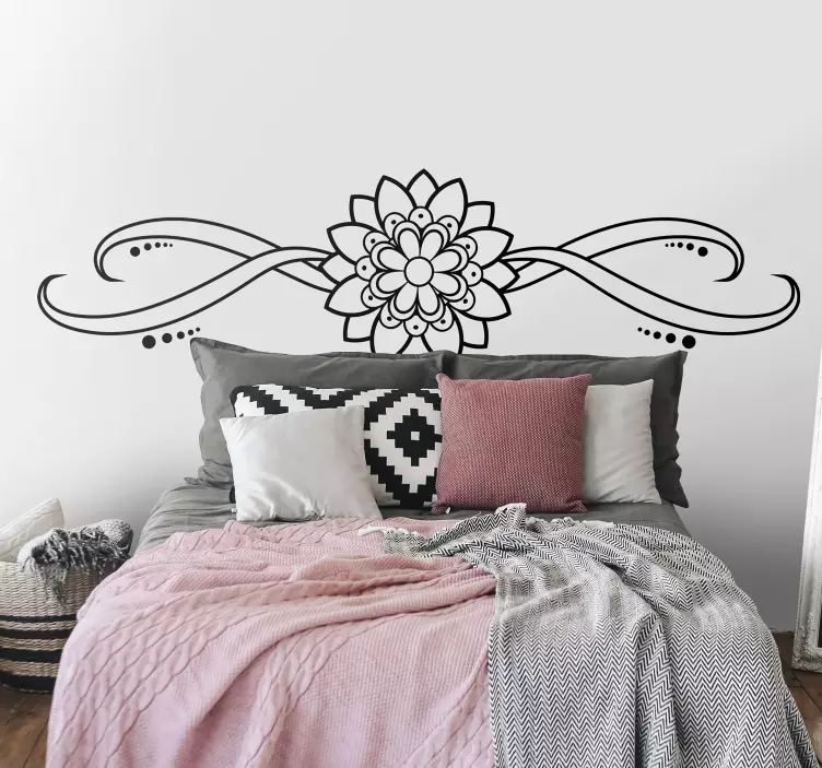 Elegant bloemenaccent decoratie sticker - TenStickers