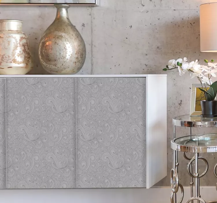 Elegant monochroom patroon object sticker - TenStickers