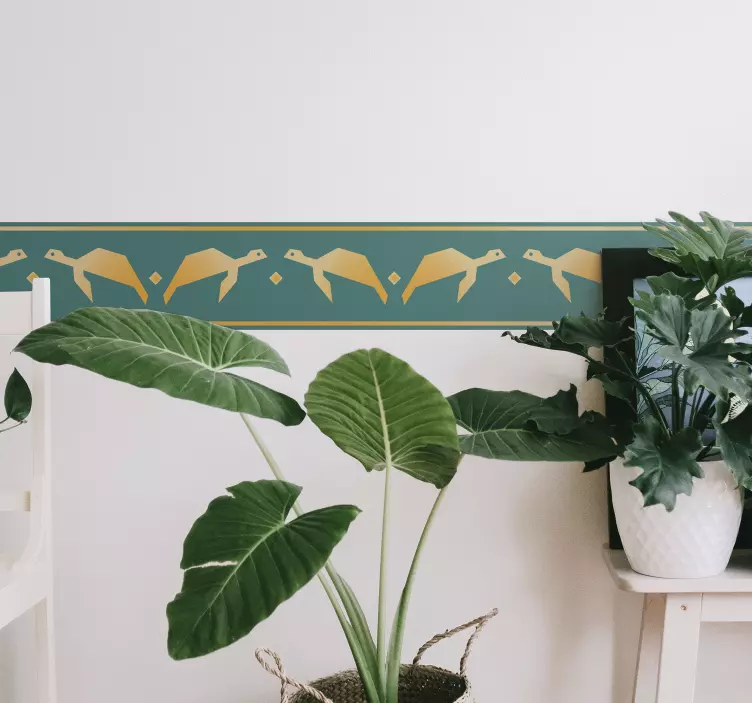 Elegant vogelpatroon stickerrand - TenStickers