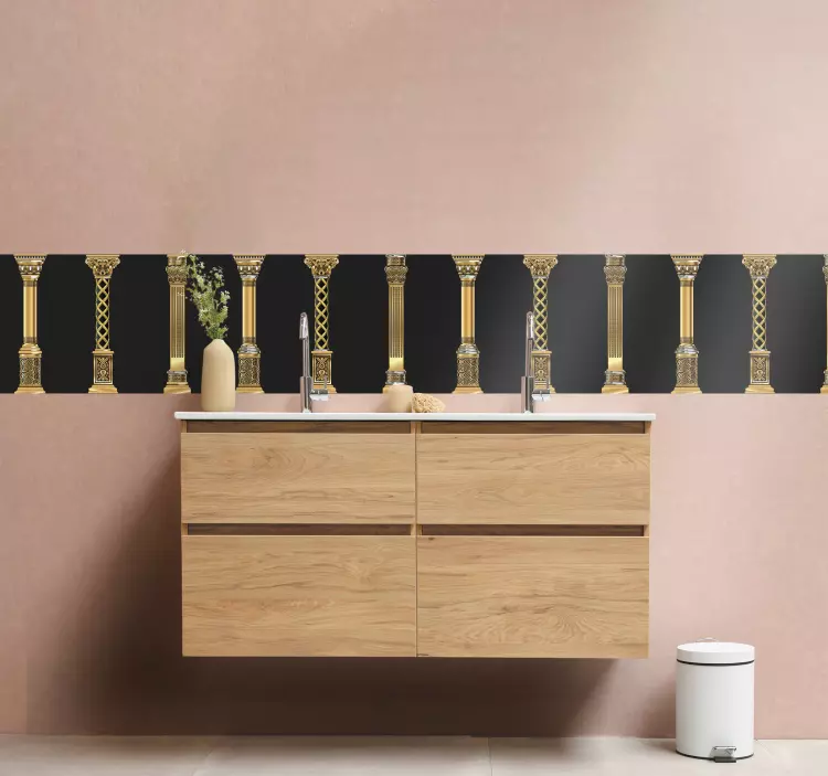 Elegant zuilmotief stickerrand - TenStickers