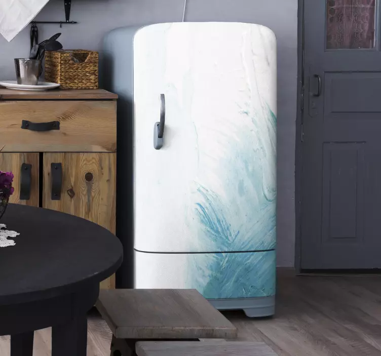 Elegante abstracte wervelingen koelkast sticker - TenStickers