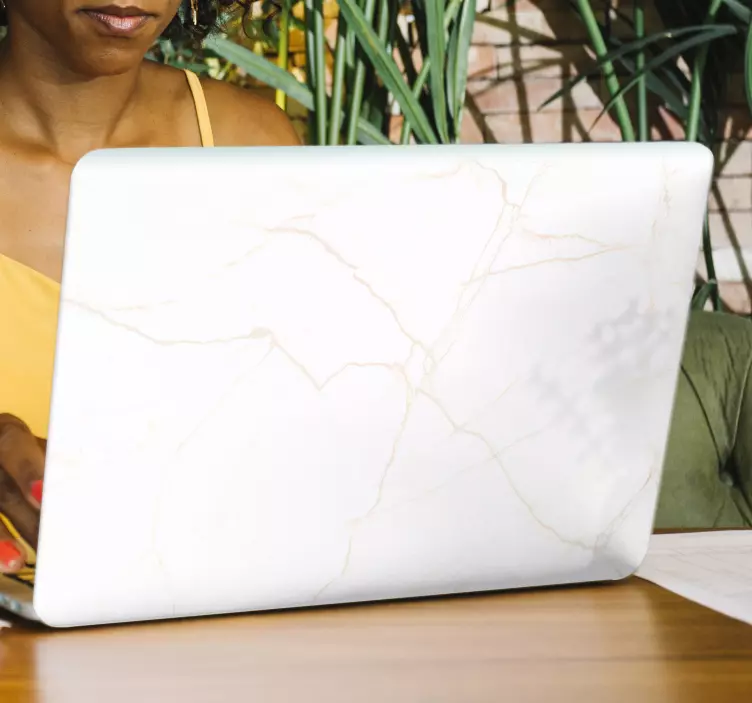 Elegante marmeren afwerking laptop sticker - TenStickers