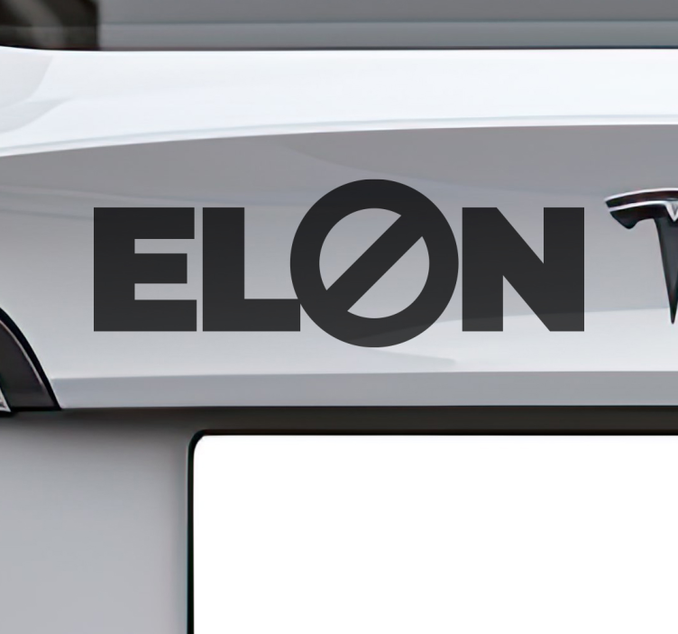 Elon nee autosticker - TenStickers