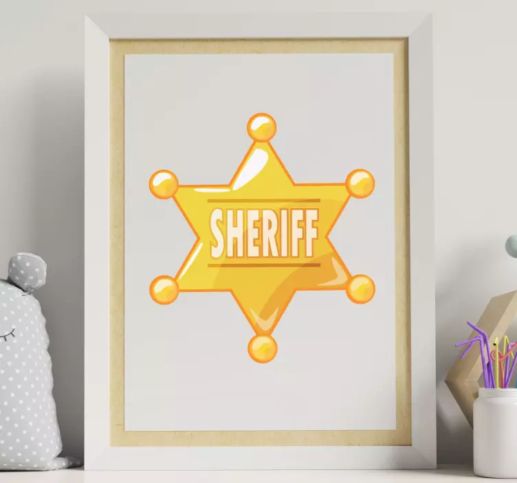 Embleem van de sheriff-badge mens sticker - TenStickers