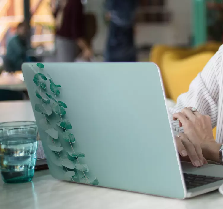 Eucalyptus afbeelding laptop zelfklevende sticker - TenStickers