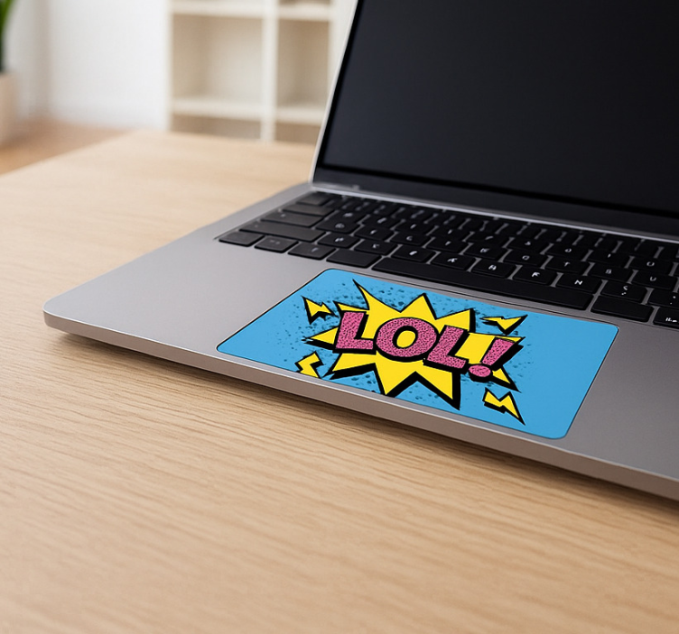 Explosief patroon met naam touchpad sticker - TenStickers