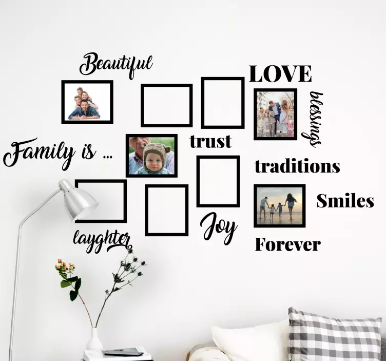 Familieconcepten canvas fotolijst sticker - TenStickers