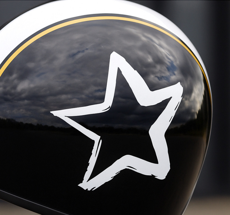 Fiets sticker handgeschilderde ster - TenStickers