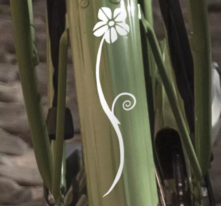 Fietsstickers Bloemen golven - TenStickers