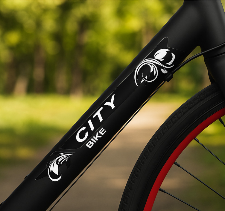 Fietsstadscollectie fiets sticker - TenStickers