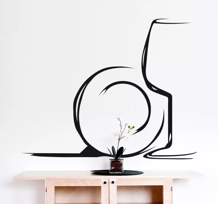 Fles en glas wijn sticker - TenStickers